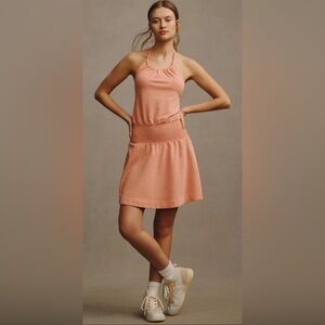 Sundays x Anthropologie Ember Mini Dress, coral, medium, NWT